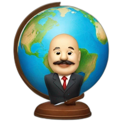 Lukashenko peels the globe like a potato with a vegetable peeler emoji
