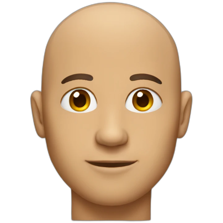 bald man, with tan and stubble emoji