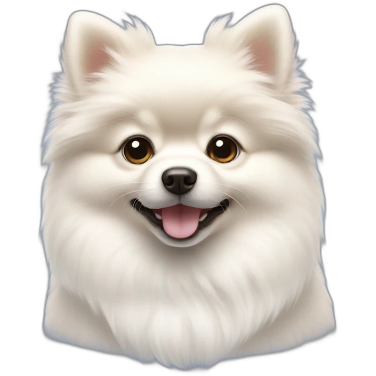 White pomeranian puppy emoji