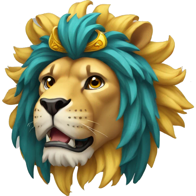 león con corona emoji