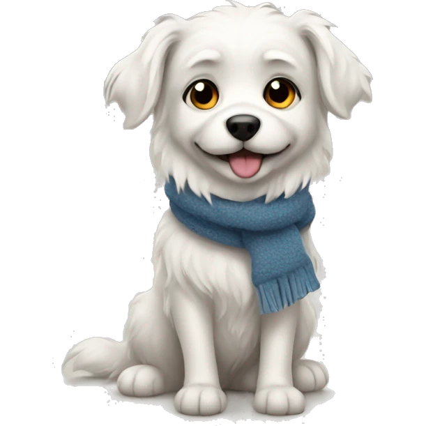 doggie in winter  emoji