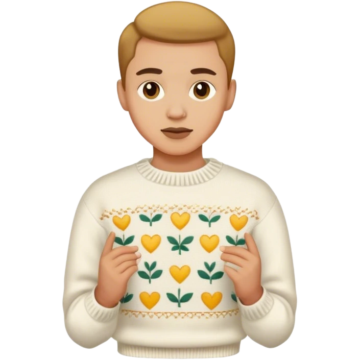 A think boble with a white vintage sweater in it   emoji