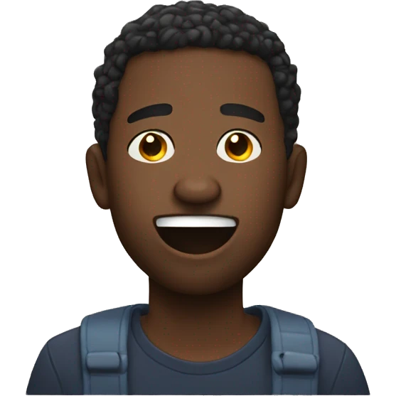 black guy shurgging emoji