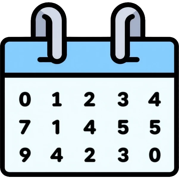 pastel blue calendar emoji