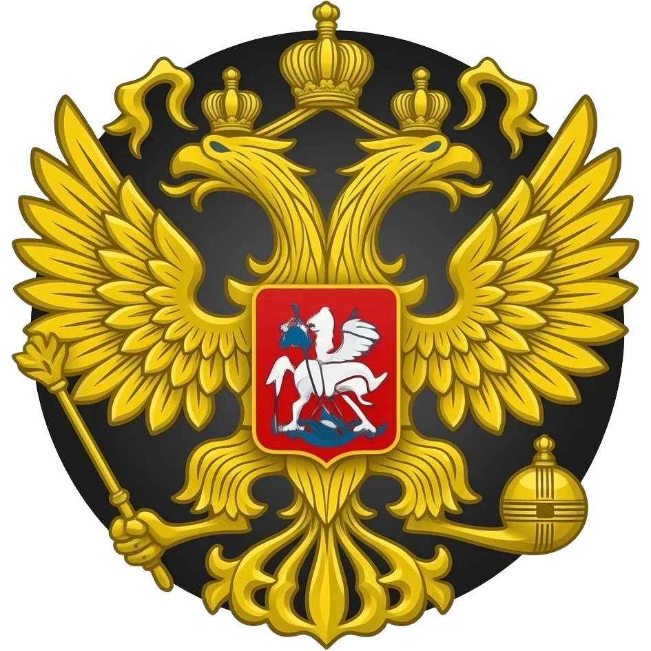 Российский герб черный emoji