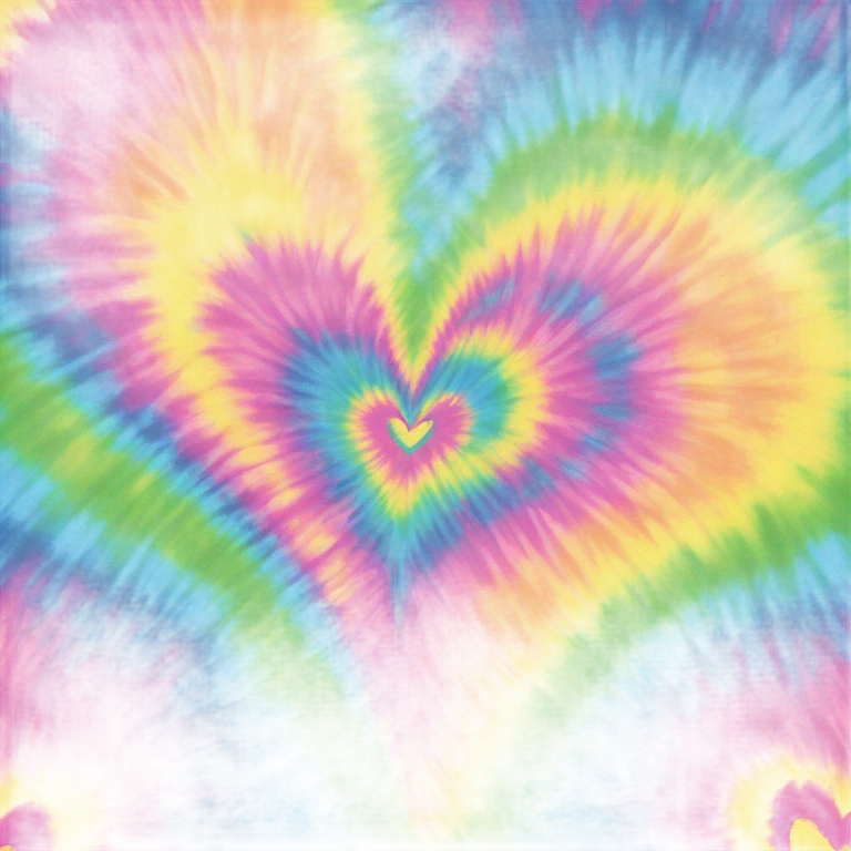 Tie dye heart emoji