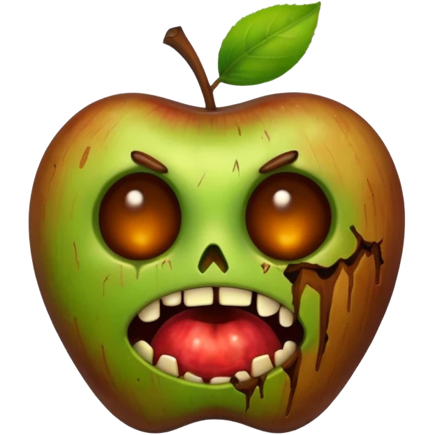 ugly, rotten apple emoji