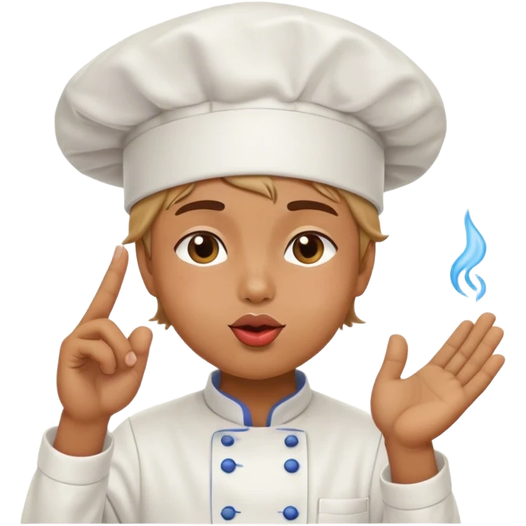 chef emoji blowing a kiss emoji