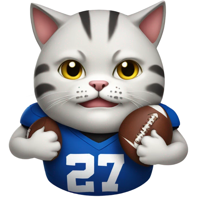 Fat football cats emoji