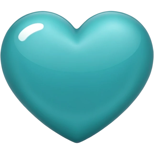 Teal blue heart emoji