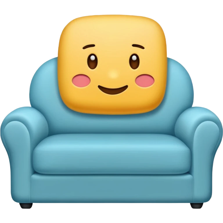  cushion on a sofa one color   emoji