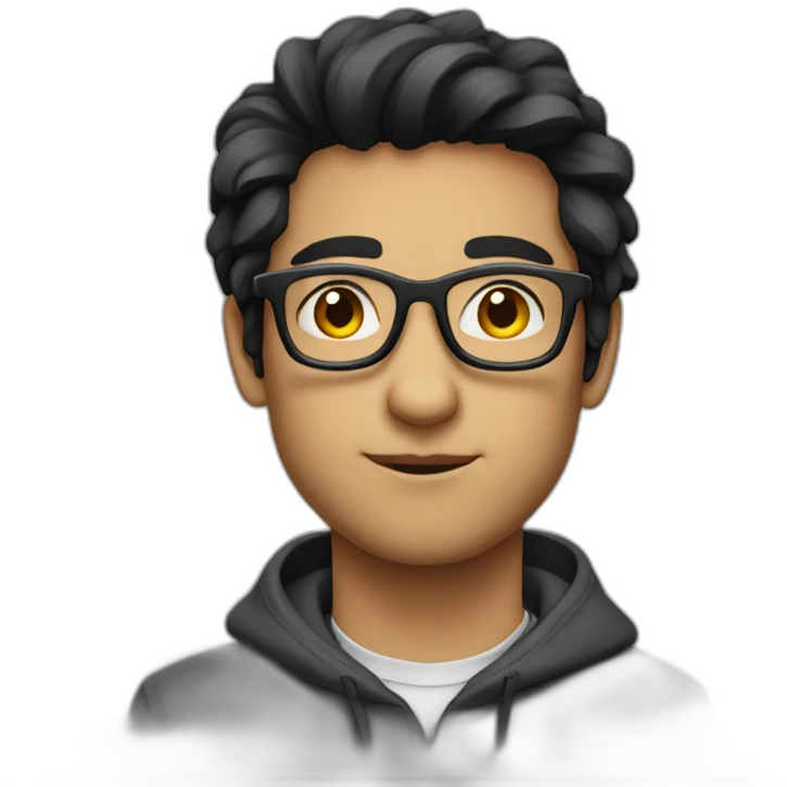 tech nerd dark hair no glasses emoji