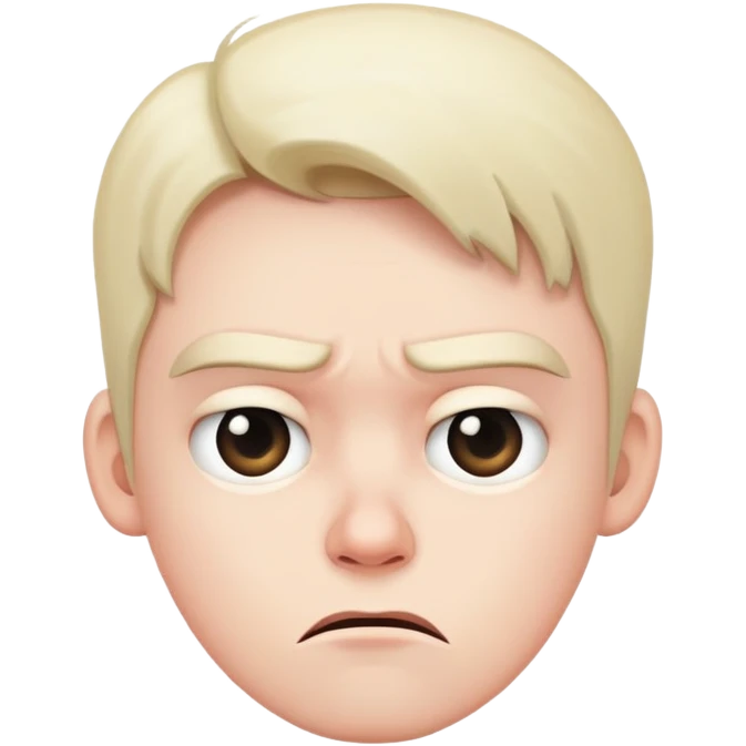 Annoyed face emoji