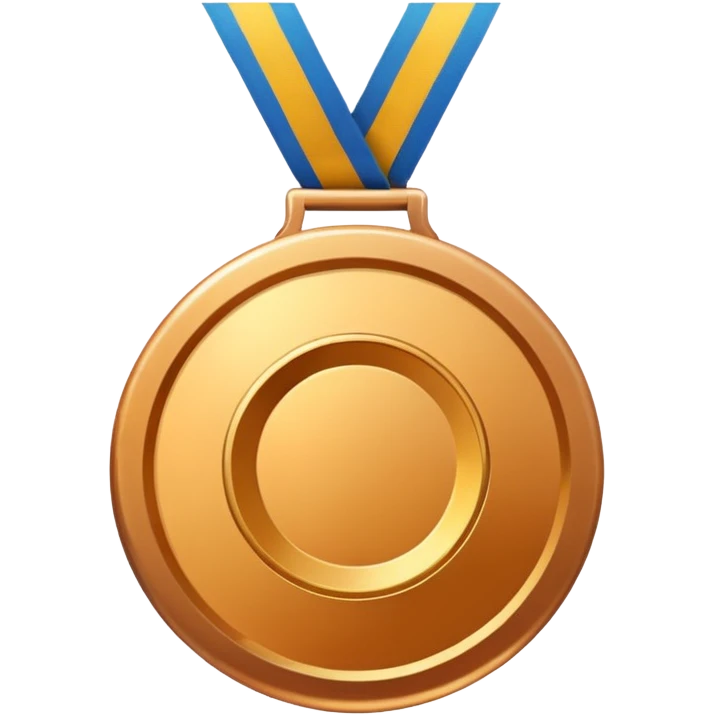 gold medal with no engraved on it emoji