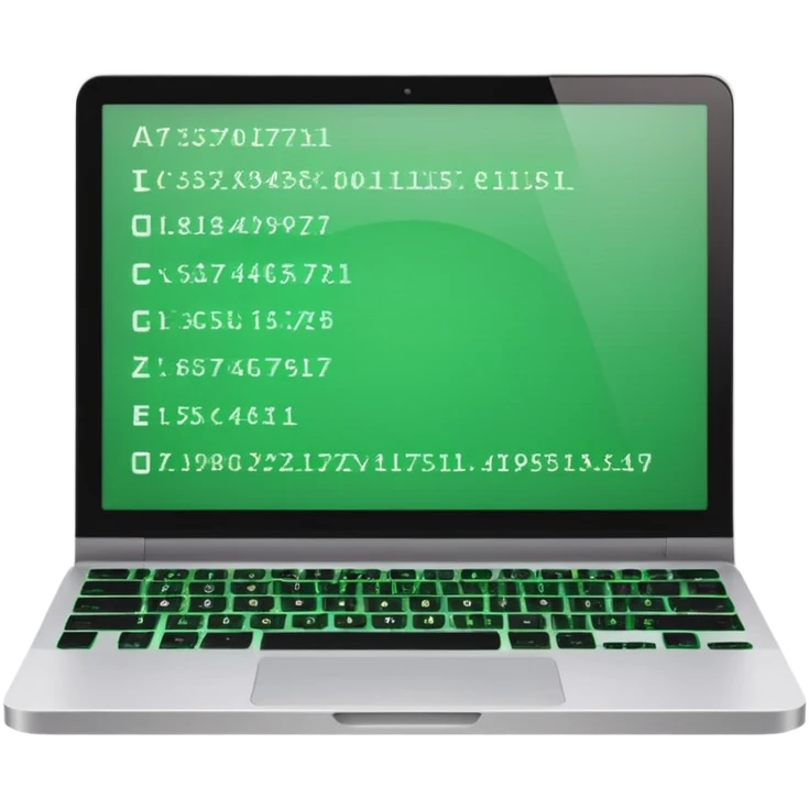 computer screen emoji displaying code, simple and clear emoji