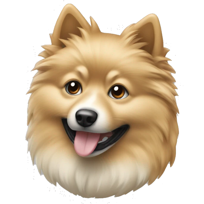 Spitz à poile beige et noir mélangé  emoji