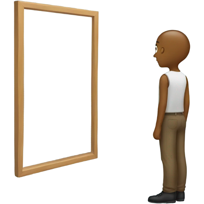 A person standing in front of a mirror emoji