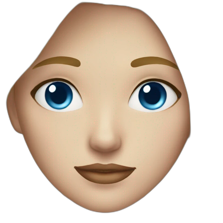 young woman with blue eyes and short blonde hair emoji