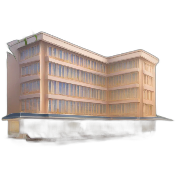 Ein grosses modernes Hotel mit grossen pool emoji