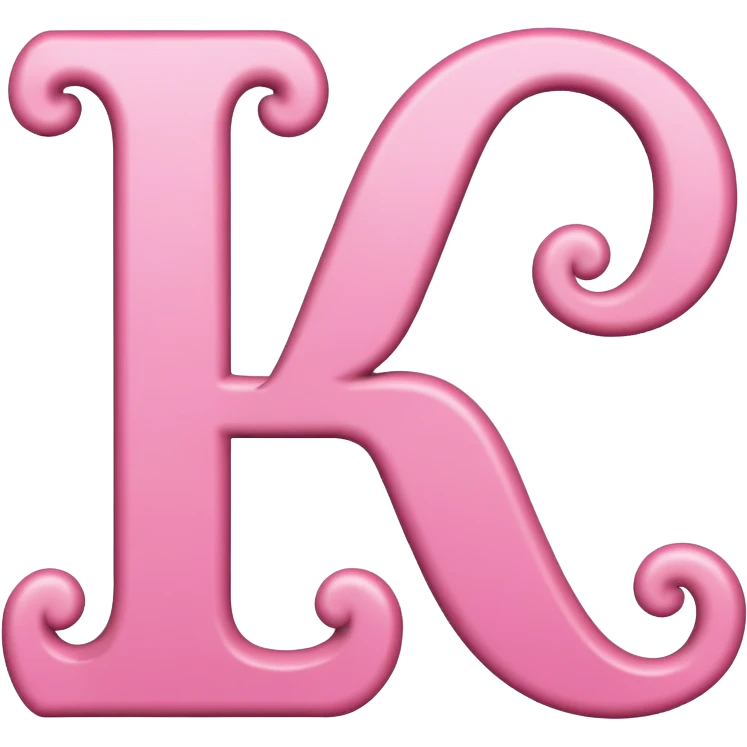 Pink, romantic, random letter of the alphabet emoji