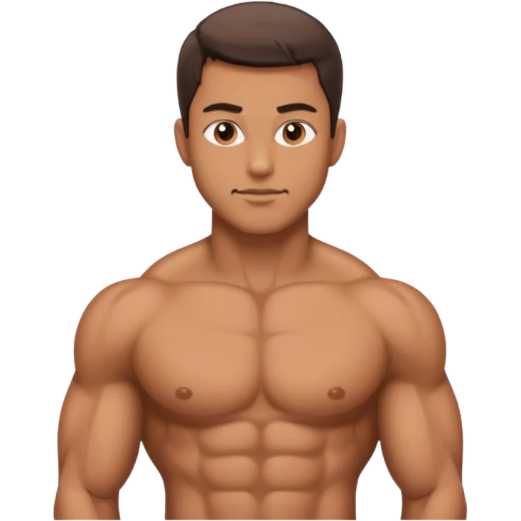 𝐺𝑒𝑛𝑒𝑟𝑎𝑡𝑒 𝑎 𝑛𝑎𝑘𝑒𝑑 𝑚𝑎𝑛 𝑤𝑖𝑡ℎ 𝑛𝑜 𝑐𝑙𝑜𝑡ℎ𝑒𝑠 𝑜𝑛 emoji