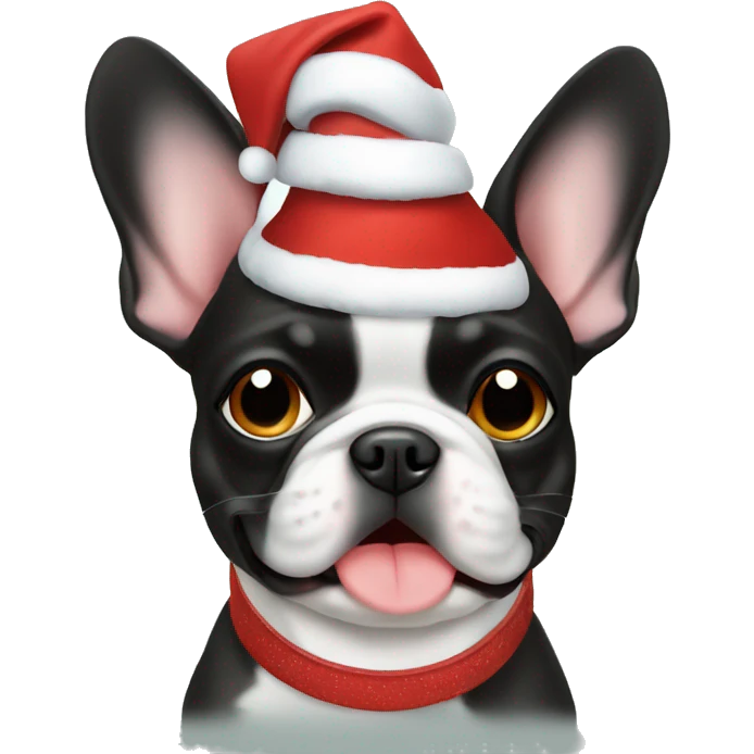 Christmas frenchie emoji
