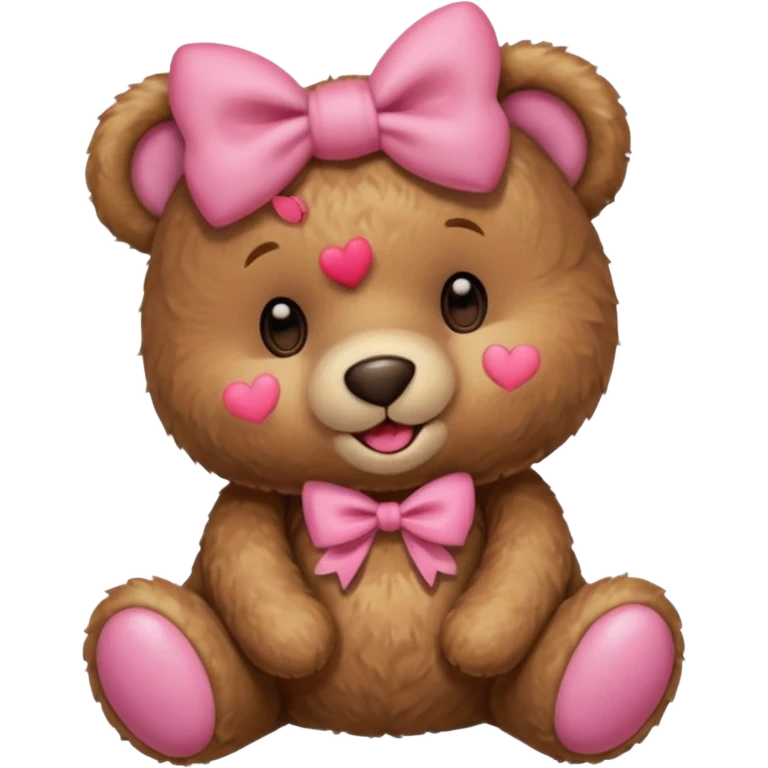 🐻 + 🎀+ 😘 emoji