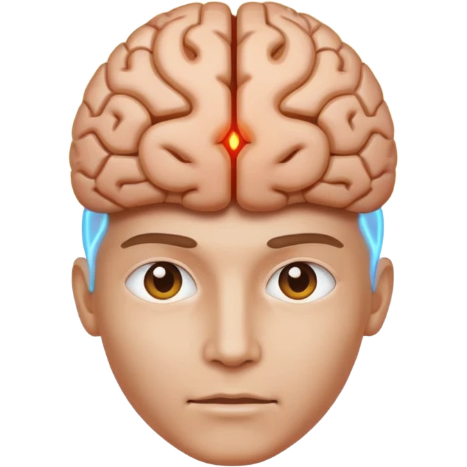 head and power inside brain emoji
