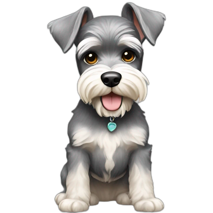 Miniature Schnauzer sunny emoji