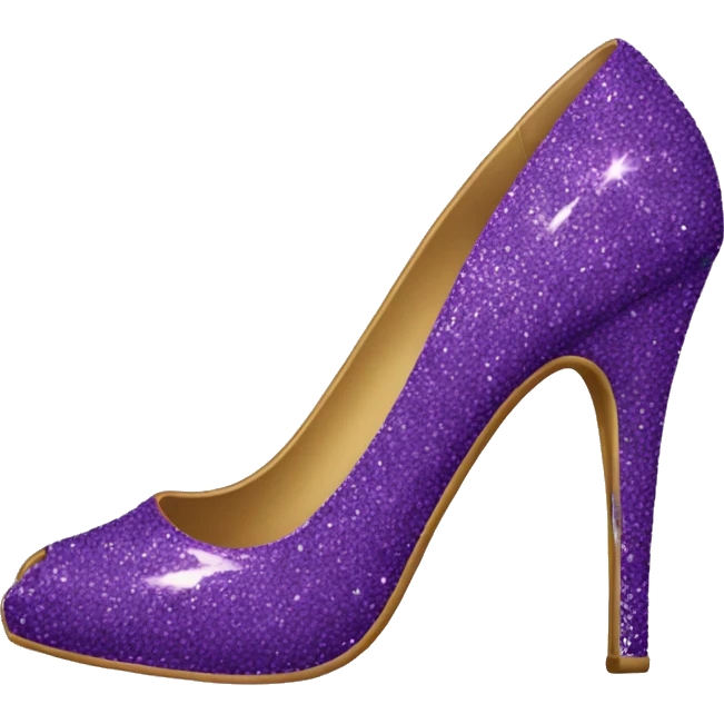 Purple glitter heel emoji