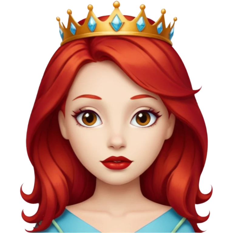 Sexy red hair princess emoji