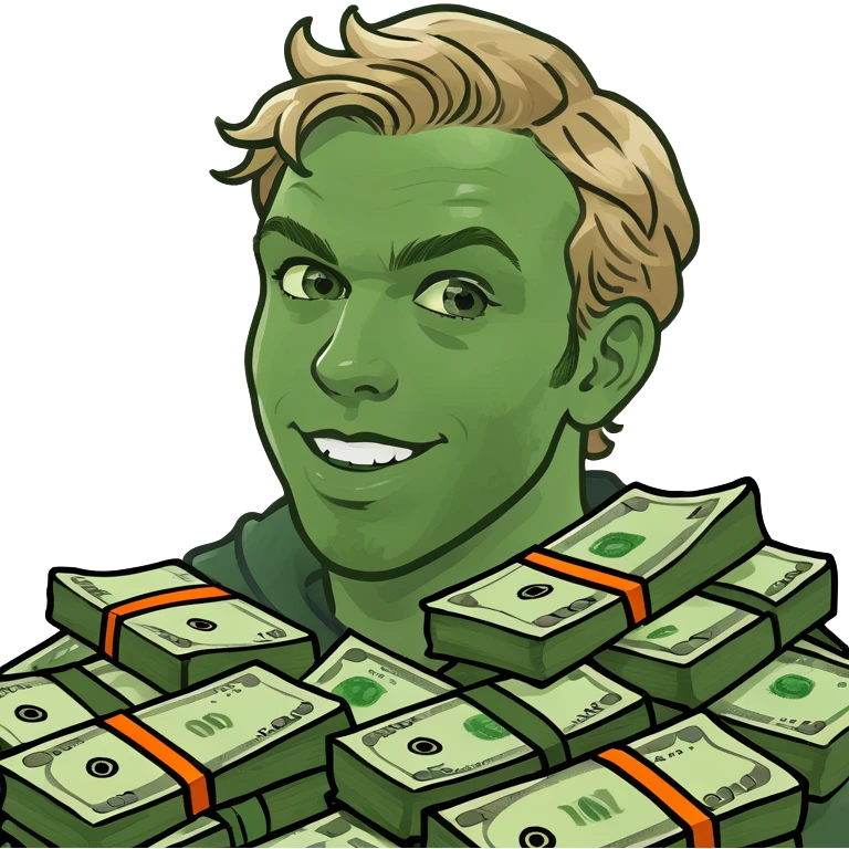 Connor McDavid on a pile of money emoji