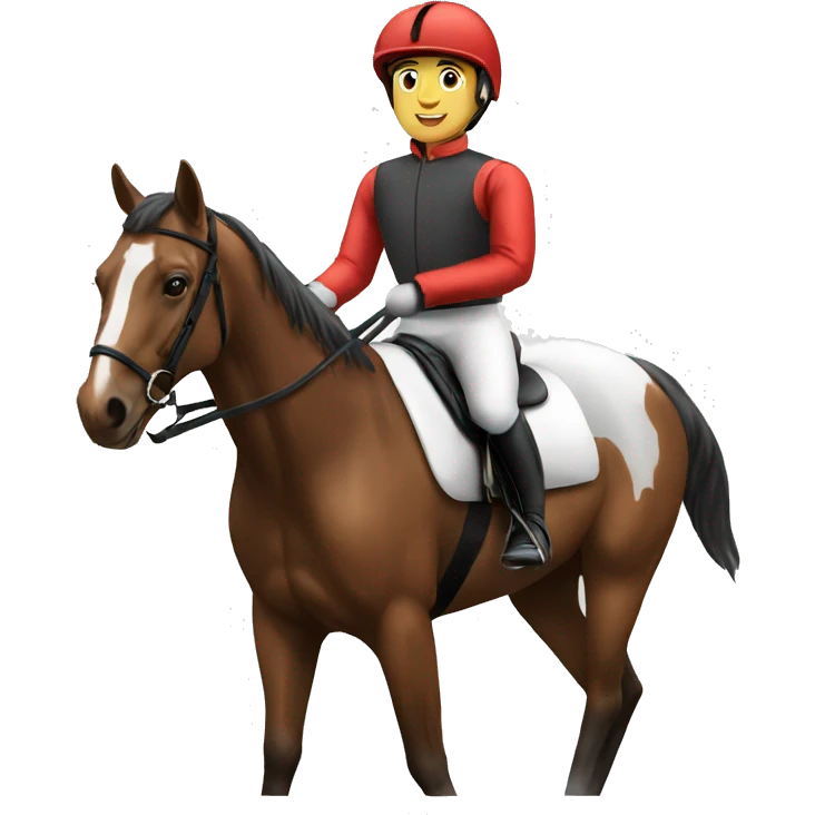 a jockey riding a horse emoji