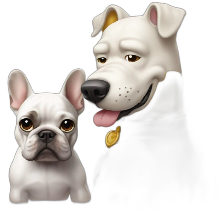 homer simpson with french bulldog emoji