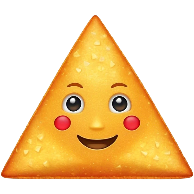 glowing sparkly dorito with face emoji