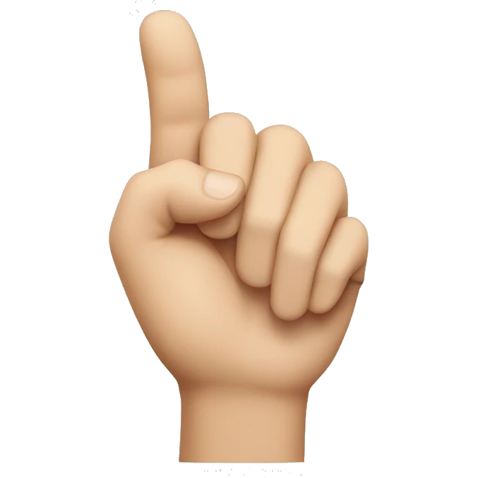L shape hand emoji