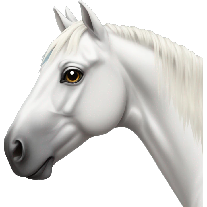 white mustang  emoji