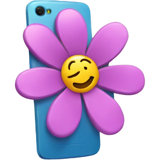flower shaped phone emoji