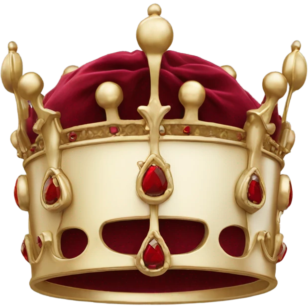 Tudor crown gold and red  emoji