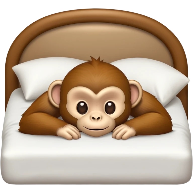 Monkey laying in bed emoji