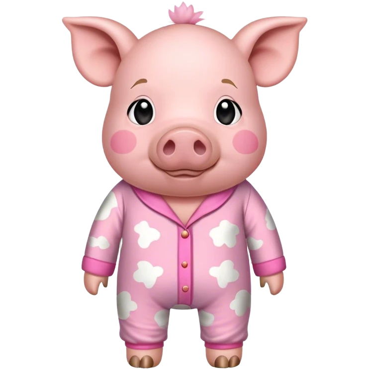 A pig wearing cow pijama  emoji