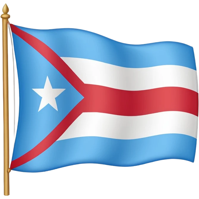 Original light blue flag of Puerto Rico  emoji