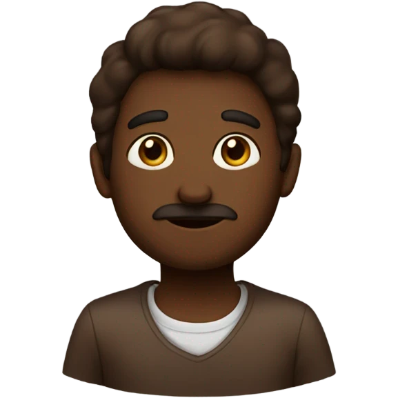 Doodle darker brown emoji