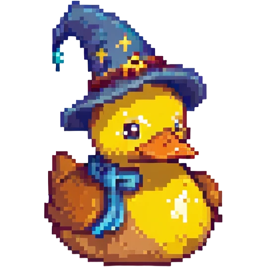 rubber duck with wizard hat emoji