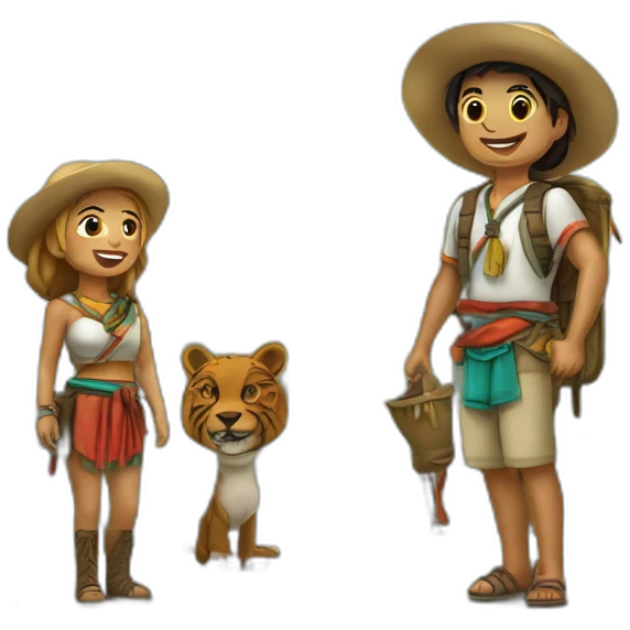 groupe guide devant chichen itza emoji