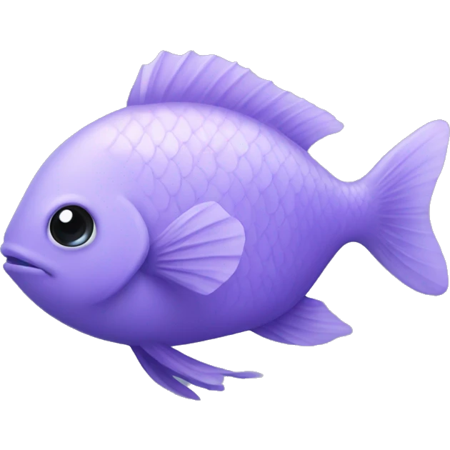 Pastel purple fish emoji