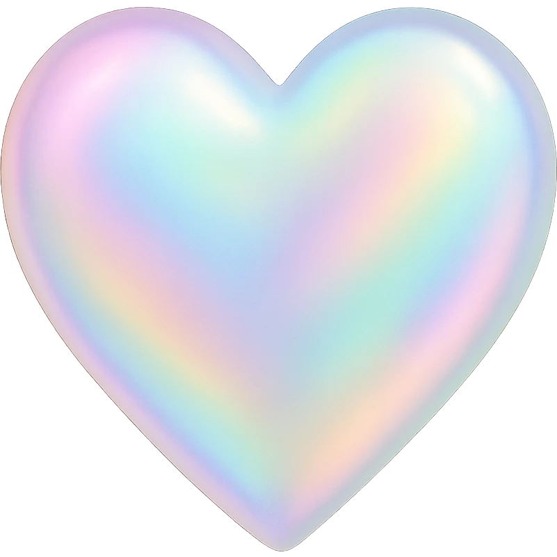 heart with a soft iridescent sheen emoji