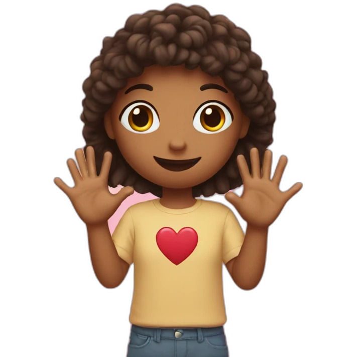 I making a heart with my hands emoji