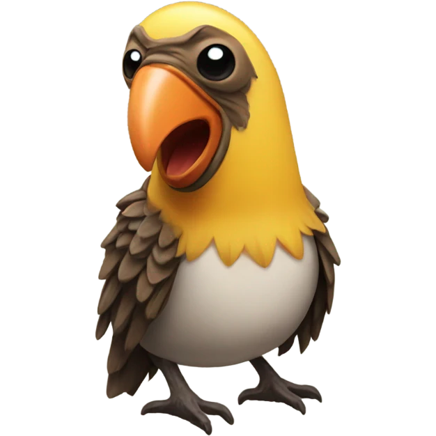 Dado on a bird emoji