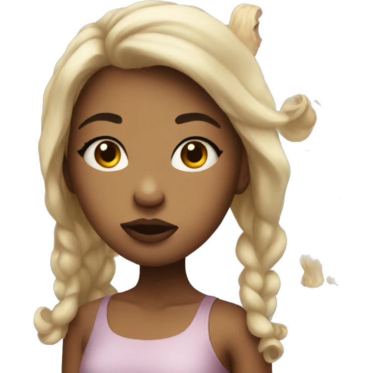 Girl with big lips emoji